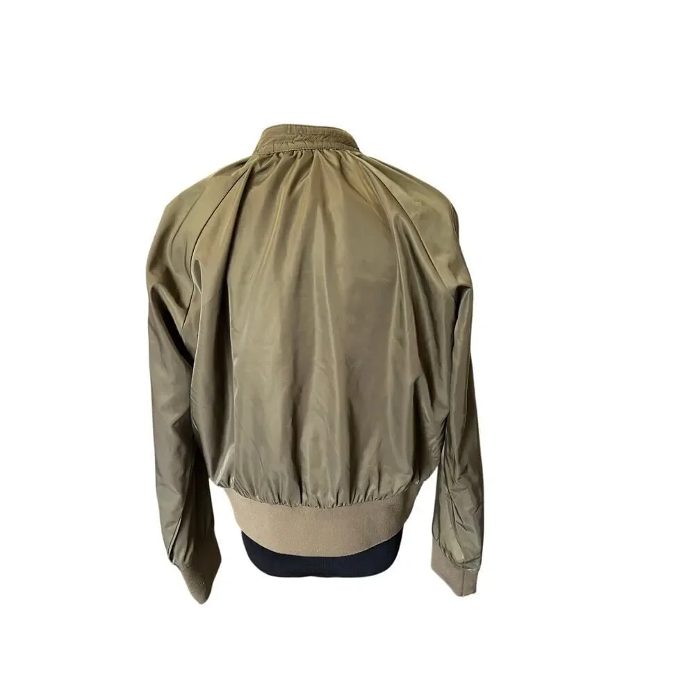 FREE PEOPLE BOMBER JACKET OLIVE GREEN SIZE SMALL